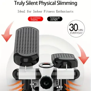 Battery Powered Mini Stepper - Space-Saving Hydraulic Fitness Stepper with Large LCD Display for Effective Low-Impact Workout - Portable and Safe with ≤36V Operating Voltage