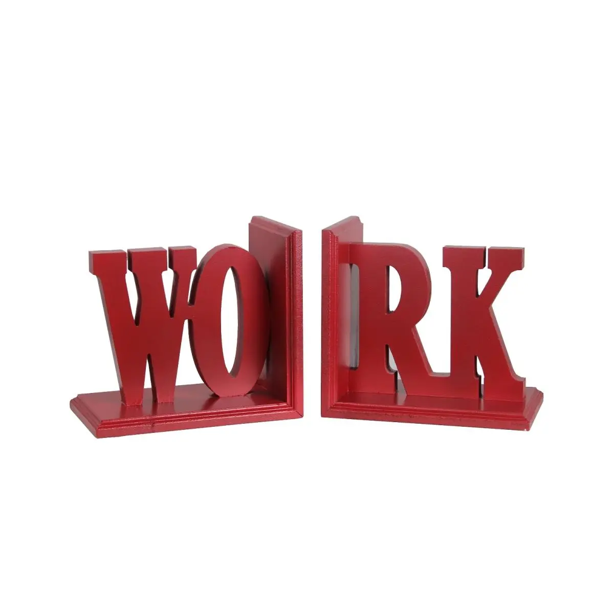 212 MAIN Wooden Decorative Book Ends, 17.5x6x9 in, Work Motif Design, Contemporary Desk Organizer for Home & Office Computers & Office Equipment, 17.5 X 6 X 9 In.