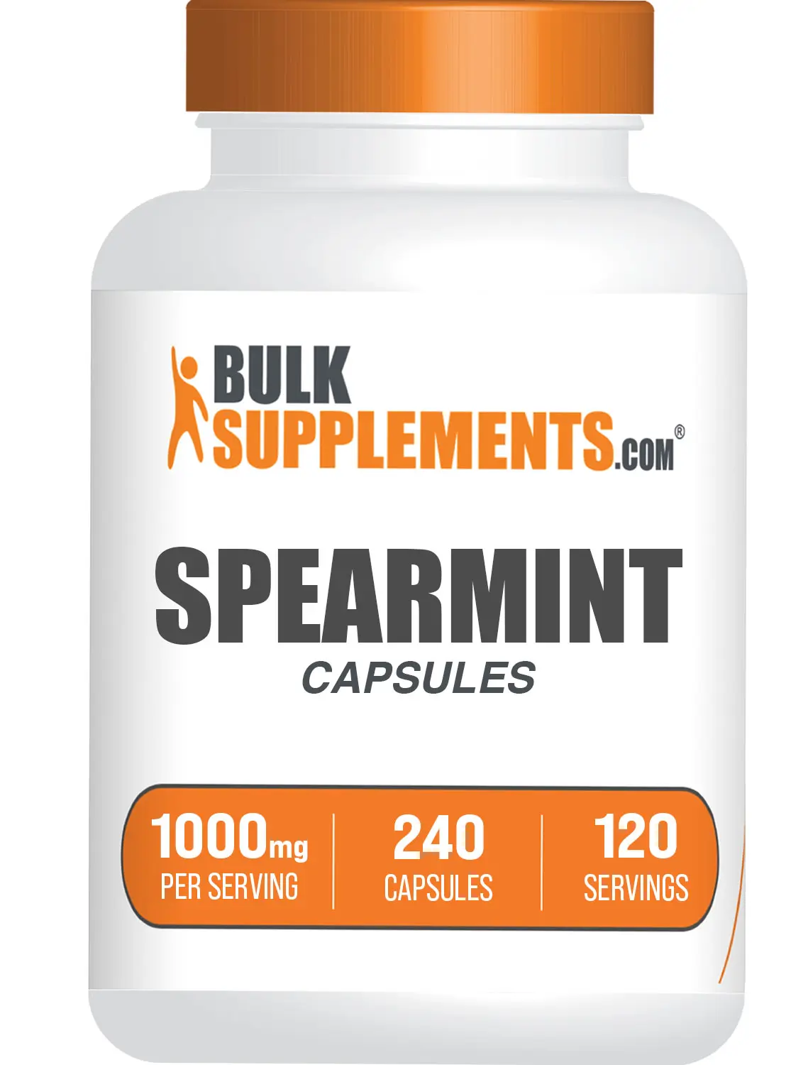 BulkSupplements Spearmint Extract Dietary Capsules, Gluten Free, 2 Capsules per Serving, 240 Count, Edible BulkSupplements Spearmint Extract Dietary Capsules, Gluten Free, 2 Capsules per Serving, 240 Count, Edible