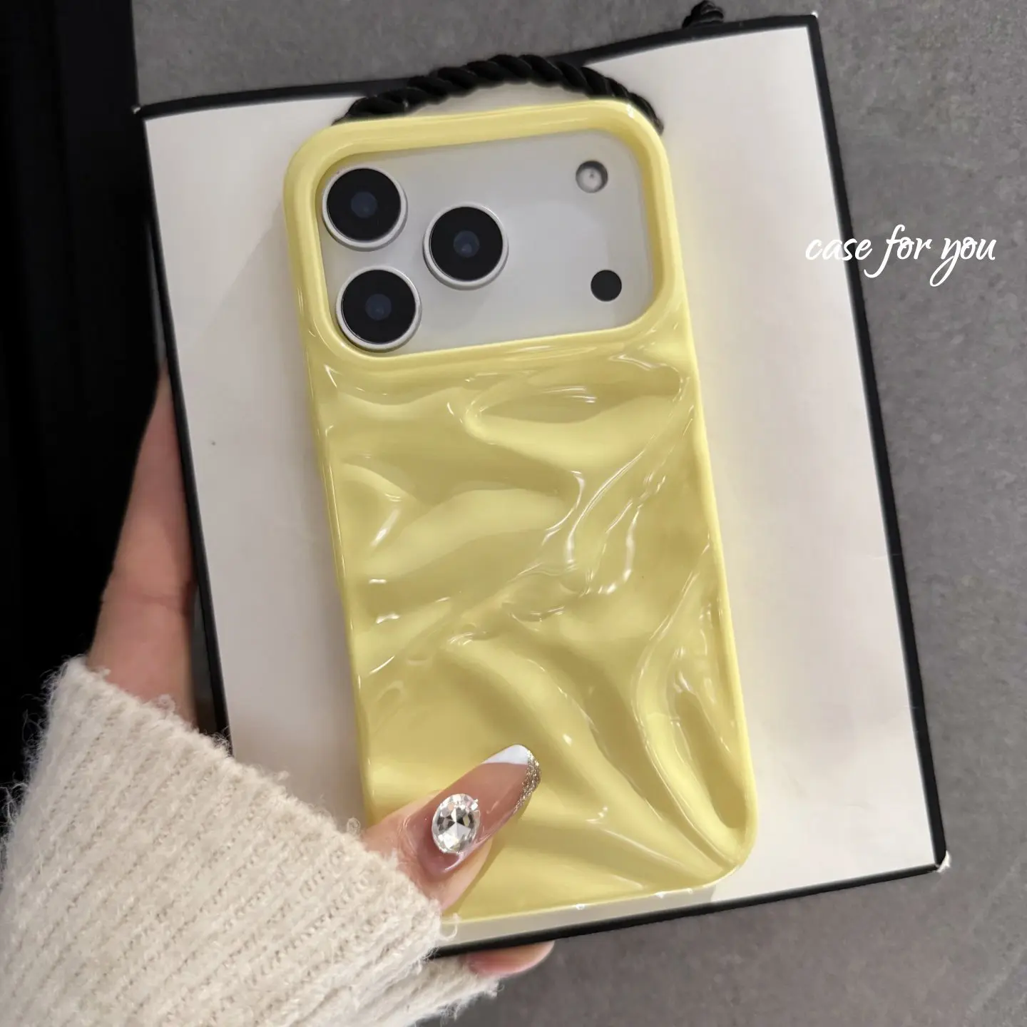 Meteor Texture Soft Silicone iPhone Case - Anti-Drop Smartphone Protection for iPhone 11 12 13 14 15 16 17 Pro Max Plus Air, Simple Design, Cute Macaron Color, Handheld Cellphone Devices Cover