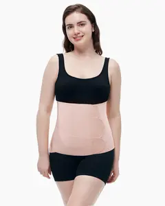 Momcozy Ergowrap Postpartum Belly Band for Natural and C-Section Recovery, Abdominal Binder with 3D Abdomen Lifting & Ergonomic Back Support, Seamless Belly Wrap Shapewear for Post Surgery Recovery——Standard