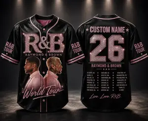 Team Breezy Baseball Jersey, Chris Shirt, The R&B Tour Concert Outfit, Custom Name Number Jersey, Team Tee