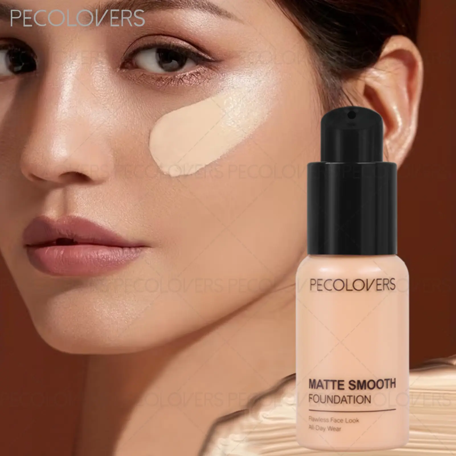1 Pcs Gentle Liquid Foundation, Beauty Cosmetics, for All Skin, Hypoallergenic Non-Comedogenic, Lightweight Natural Finish, Hydrating Flawless Coverage, 24H Long-Lasting Waterproof, Moisturizing for Daily