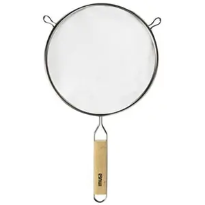212 MAIN 8 in. Stainless Steel Home Kitchen Strainer, Odor-Free, Solid Mesh, Plastic-Handled Kitchen Utensil & Gadget Sieve