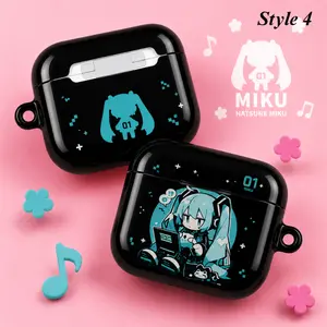 Hatsune Miku AirPods Case – Kawaii Anime Airpod Pro Cover, Cute Vocaloid Earbuds Case, Otaku Gift for Anime Fans