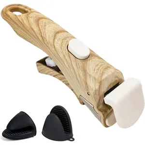 Removable Handle -Like, Detachable Pot Handles with 2 count  Oven Mitts Heat Resistant, Universal Pan Handle, Replacement Handles for Pots and Pans, Fits  Cookware