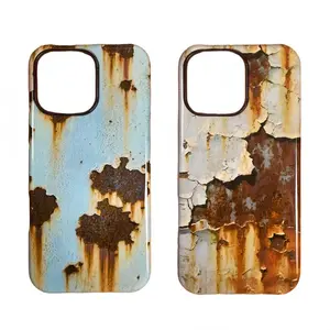 Rusty pattern/abstract splash-proof two-in-one iPhoen Samsung mobile phone case, military-grade protection, double-layer polycarbonate TPU protection glossy surface, suitable for iPhone16 15 14 13 12 11promaxplus, Samsung model mobile phone case