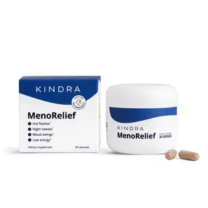 Kindra | MenoRelief Supplement - Relief from hot flashes, night sweats, brain fog, low libido, intimate dryness, and more