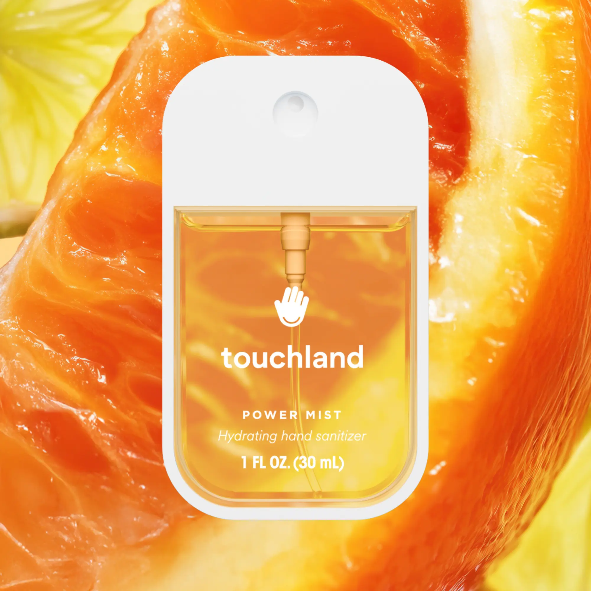 Touchland Citrus Grove Power Mist Hand Sanitizer, Fresh, Hydrating, Sanitizing & Delicately Scented, 1 Fl Oz