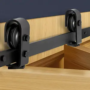 VEVOR Bi-Folding Sliding Barn Door Hardware Track Kit, 52 Top Mount Track Kit, Slide Smoothly Quietly, Heavy Duty, Easy to Install, Suitable for Two 24 Closet Pantry Laundry Doors (Not Included)