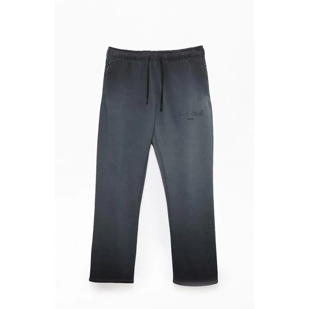 A.R.C. Men's Black Washed Heavyweight Fleece Baggy Sweatpants