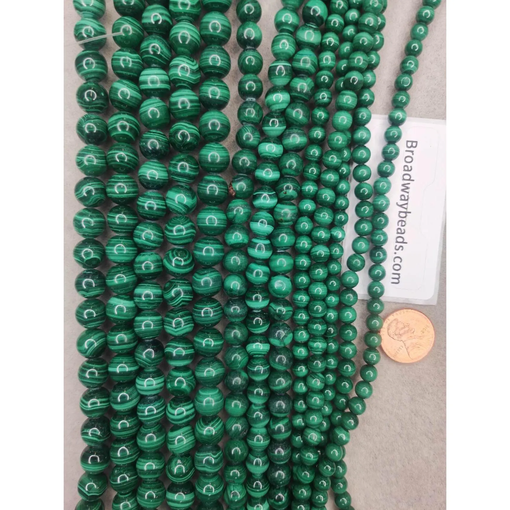 malachite AA grade round 6mm 8mm 10mm 16"trand