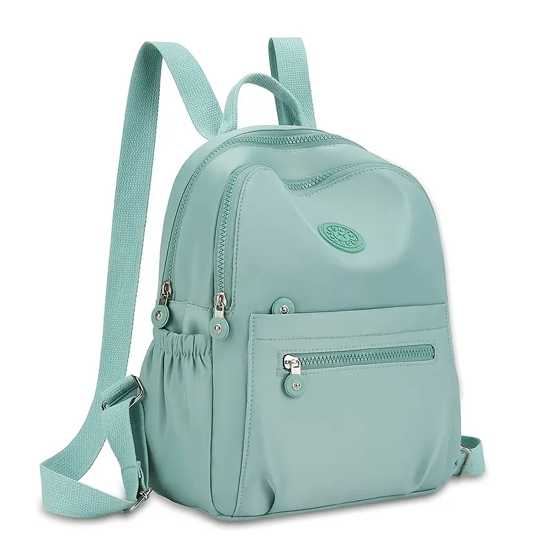 Women's Chic Nylon Backpack, Large Multifunction Work Bag with Zipper Closure for School & Travel, Multifunction Backpack, Work Bags, Backpacks For School