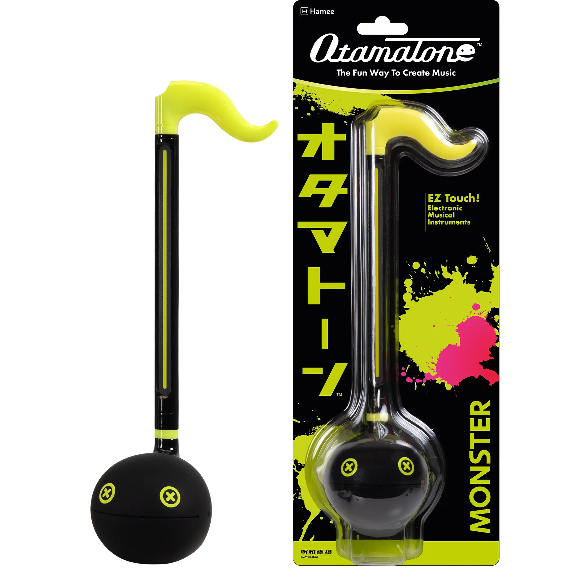 Otamatone Monster Electronic Portable Music Instrument / Synthesizer Toy from Japan by Maywa Denki (Officially Licensed) [English Instructions] - (Lime)