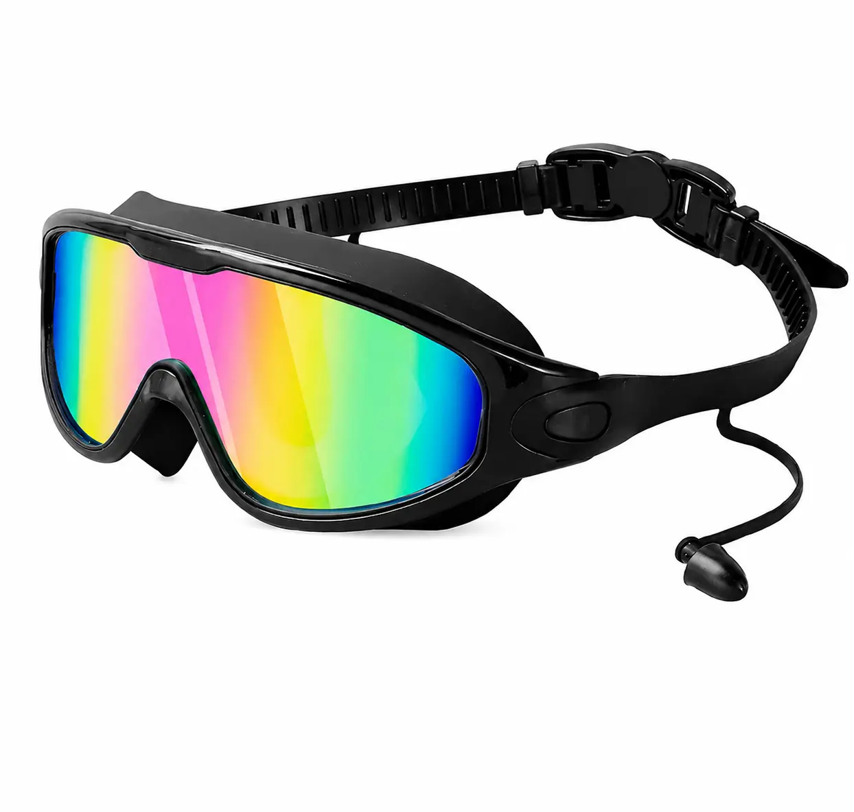 Wide View Polarized Swim  for Adults, Anti Fog UV Protection Swimming Glasses with Waterproof Seal & Ear  Plugs water  nose clip goggles swim goggles anti-uv fit outdoorfun accesorios para piscina raccoon eye hd anti-fog full-coverage uv-protected