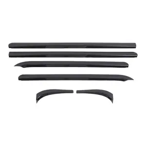 Window Bottom Sill Trim Cover Molded For Chevy Silverado Suburban 2007-2013 Car Exterior Accessories black carbon fiber