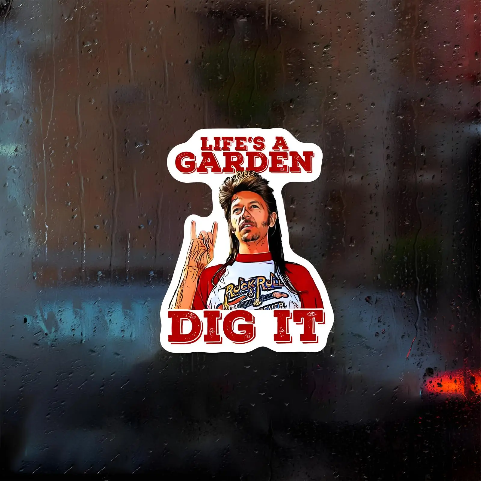 Life Is A Garden Dig It Letter Pattern Car Sticker, Car Exterior Decorative Sticker, Car Exterior Decoration Accessories for Car, Laptop, Refrigerator