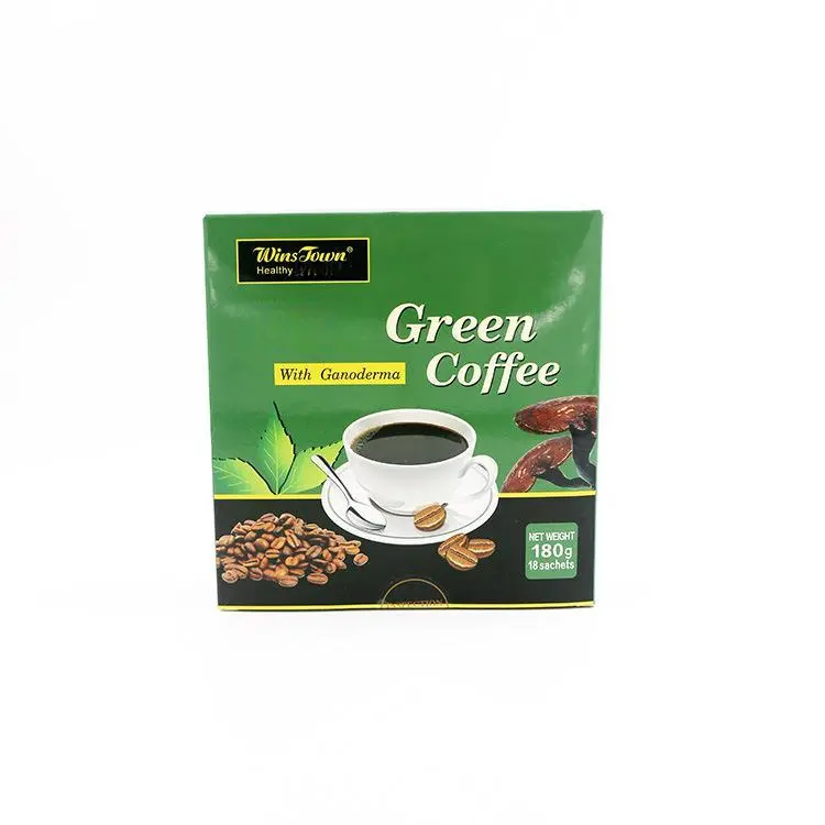 Wins Town Premium Green Instant Coffee Powder, 18 Sachets (180g) Boxed Beverage