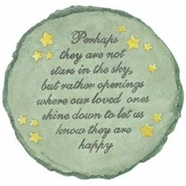 Spoontiques 13020 Hand Painted Poly Resin Stepping Stone - "Perhaps They Are Not a Star" Design, for Outdoor Spaces, Loved Ones Gifting, Office Decor Accent, 2.77 Lbs, Welcoming Touch
