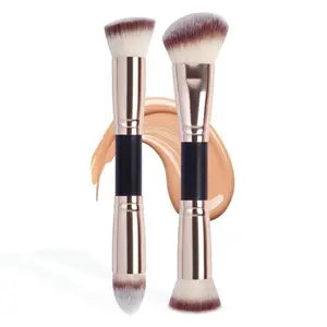 2pcs Twin Head Makeup Brush Set, Makeup Tools for Traveling Makeup Accessories, Multifunction Large Foundation Makeup Brushes, Gifts for Women Girls