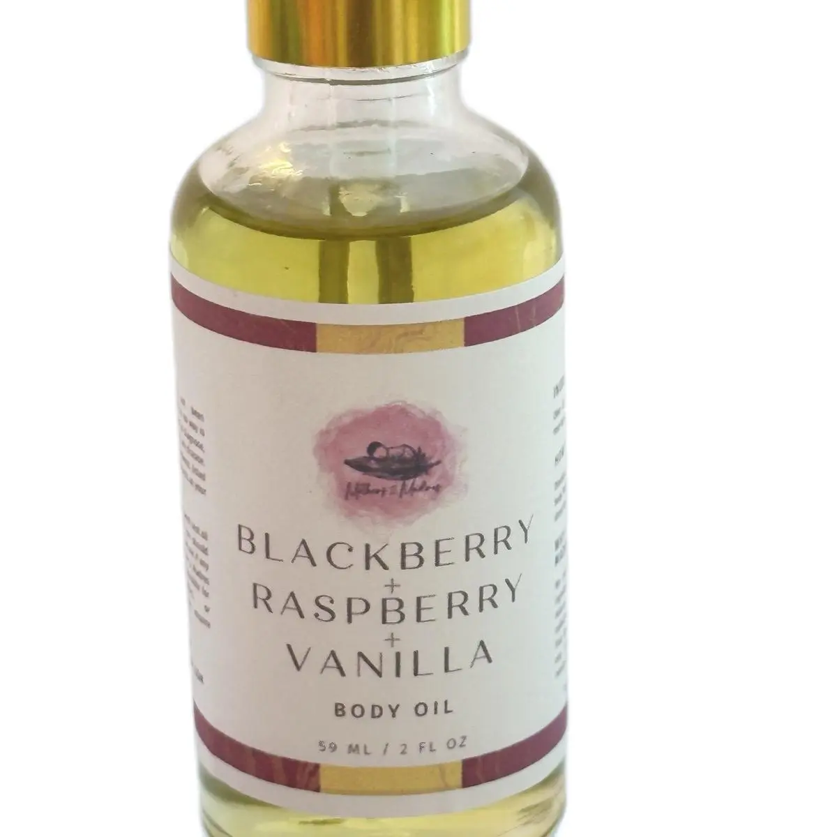 Blackberry Raspberry Vanilla Moisturizing Body Oil for Hydrating and Softening Skin - Lightweight Formula Absorbs Quickly
