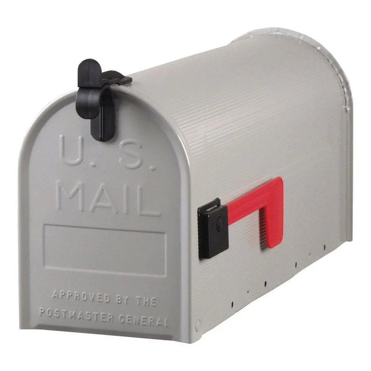 212 MAIN Grayson Classic Post-Mount Mailbox (Model 50993) - Medium Galvanized Steel Mailbox, Rustproof Gray Finish, Embossed Eagle Design, Pull Down Latch & Flag Assembly, US Postmaster General Approved, Length: 20.28", Durability, Increased Stability