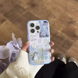 Border Collie dog patchwork pattern phone case, compatible with iPhones, made of TPU material, shockproof and drop-resistant, a great choice for personal use or as a holiday gift.