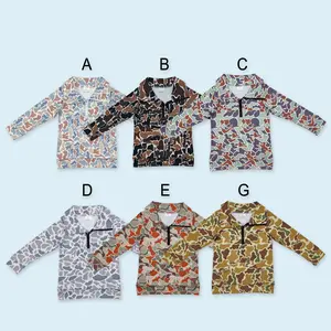 Camouflage kids long sleeve pullover