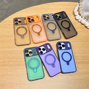 Luxury Magnetic Ring Stand Protective Case for iPhone 17 Pro Max, Apple Air, Compatible with iPhone 11-17 Plus, Includes Lens Cover