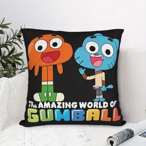 Anime Body Pillowcase - Dynamic character design with "Gumball World Wonder" text, perfect for bedroom and living room decoration, as well as bedside pillowcases and bedroom decorative accessories, anime room decor