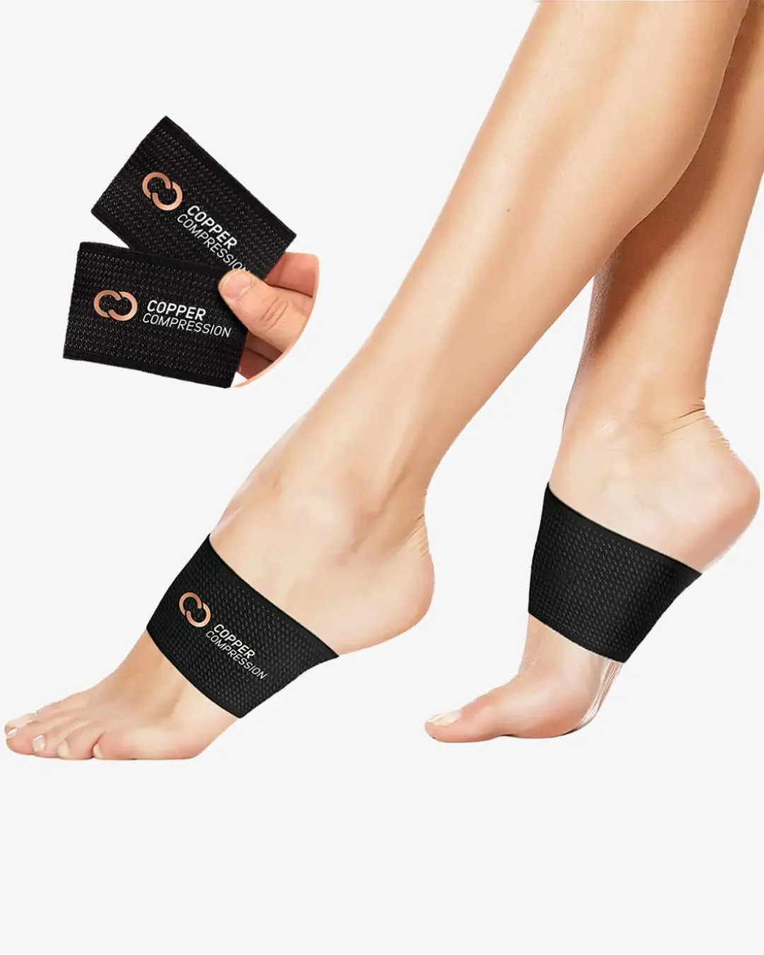 Copper Compression Arch Support Sleeves | Targeted Foot & Heel Support for Everyday Wear