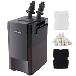 VEVOR 162.7GPH Canister Filter, 3-Stage External Aquarium Filter with Powerful Pump, Water Circulation Cleaning Machine with Media for Large Fish Tanks and Aquariums Up to 100 Gallons, for Freshwater