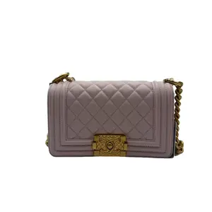 Pre-owned CHANEL FRANCE Crossbody Bags h1 leboy cowhide handle lilac gold buckle h21048
