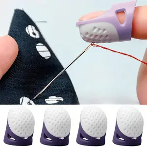Silicone Anti-Slip Thimble Household Sewing DIY Tools Protector Quilting Craft Accessories Sewing Supplies Crafts Medium Large Thimble Finger Patchwork