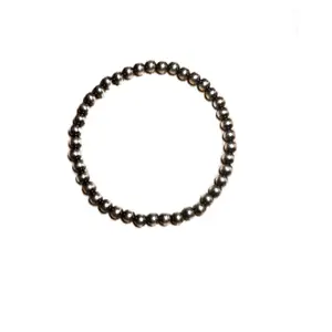 Navajo Style 925 Sterling Silver Pearl Bead Bracelet - 4mm