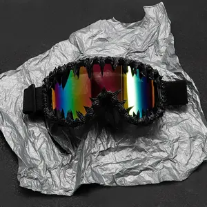 Colorful Personality Eye Protection Sunglasses Epoxy Dazzling Reflective Glasses Trendy Cool Fashion Street Hip Hop Rock Eye Protection Glasses