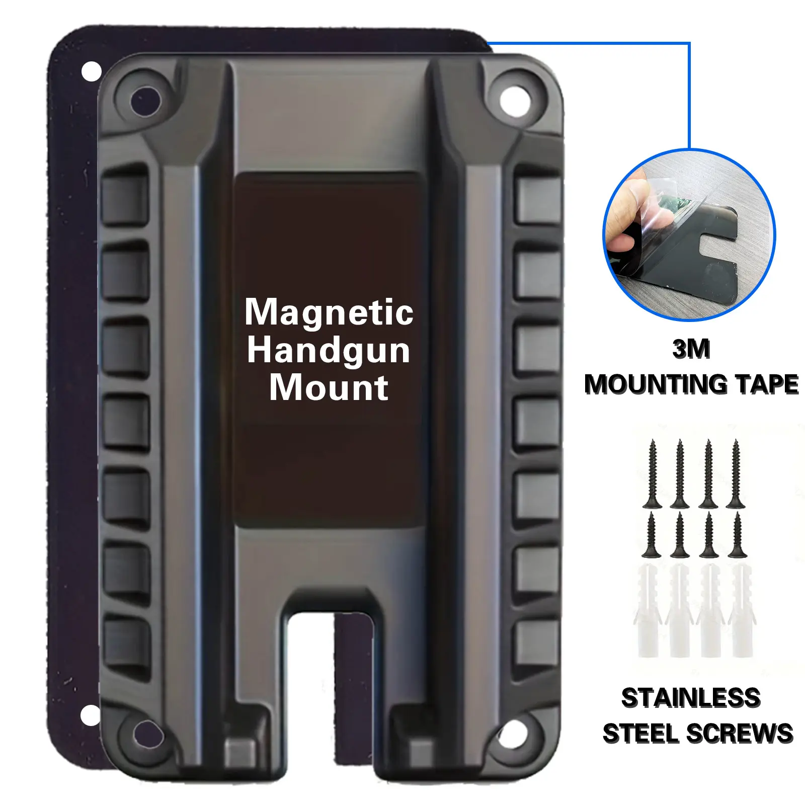 Gun Magnet Bracket Quick DrawGun Magnetic Pistol Holster Hidden CarApplicable to multiple scenarios AdjustableMagnetic Car Gun Holster