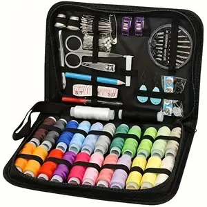 Complete Sewing Kit with 99 Accessories, Sewing Tool Kit, Includes 24 Colors Thread, Ideal for Small Repairs, Basic Mini Travel Sewing Set for Emergency Fixes, Sewing Supplies Kit