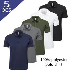 【Purchase one size larger】Men's Moisture Wicking Shortsleeve Polo Shirt High-Performance Quick Drying Breathable Beige Classic Elastic Multicolor Menswear Top Plain Athletic Techwear Sport Tee Golf Apparel workout tops compression shirt