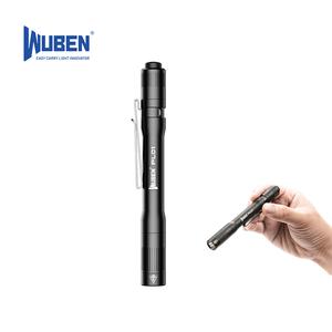 WUBEN PL01 LED Pen Light, 1–650 Lumens, CRI90+ Natural White, USB-C Rechargeable & Compatible with 2 AAA Batteries, Clip-On Torch for Tight Spaces, Police, Engineers & Medical Use, outdoorfun
