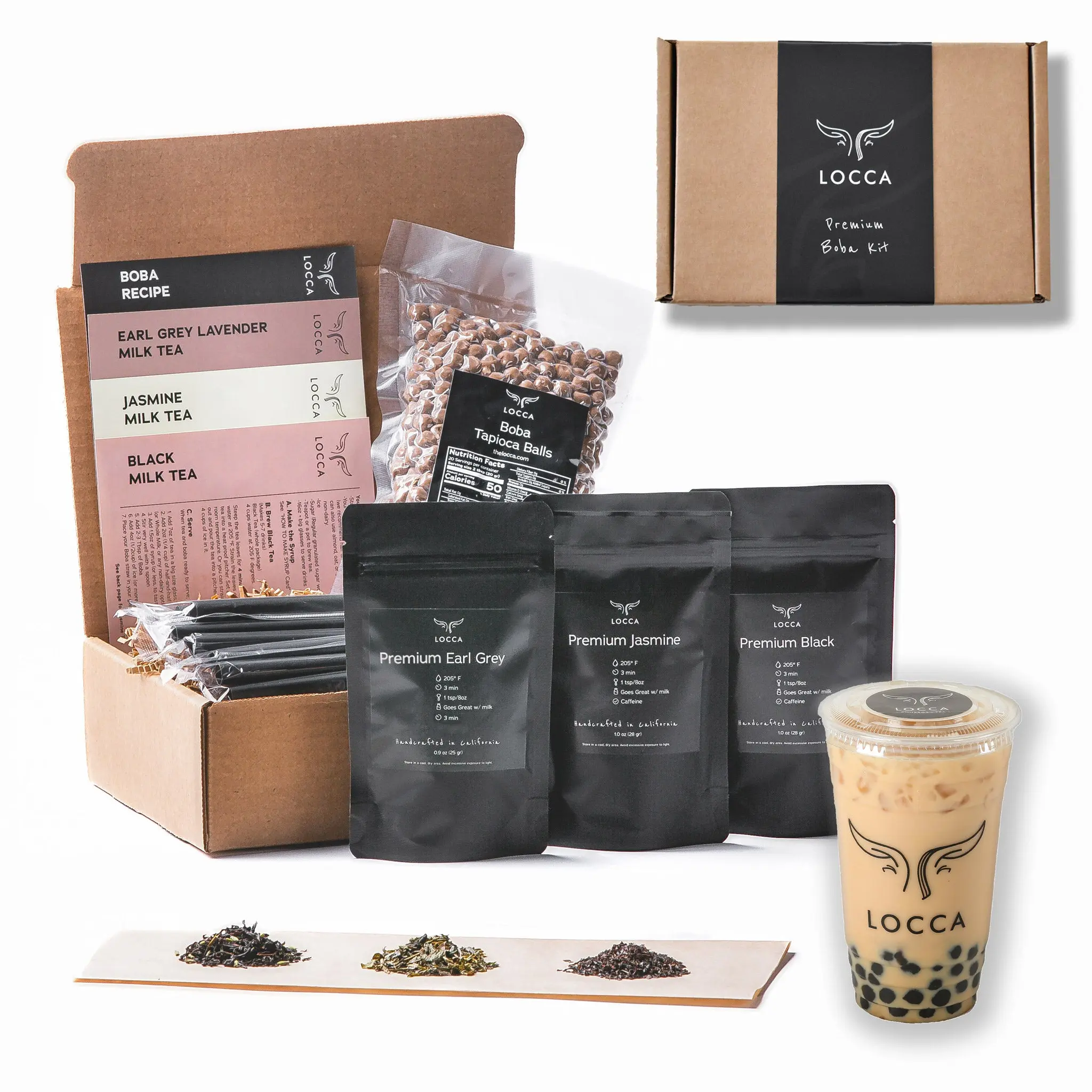 Locca Boba Tea Kit | The Classic | Premium Bubble Tea | Up to 24 Drinks ...