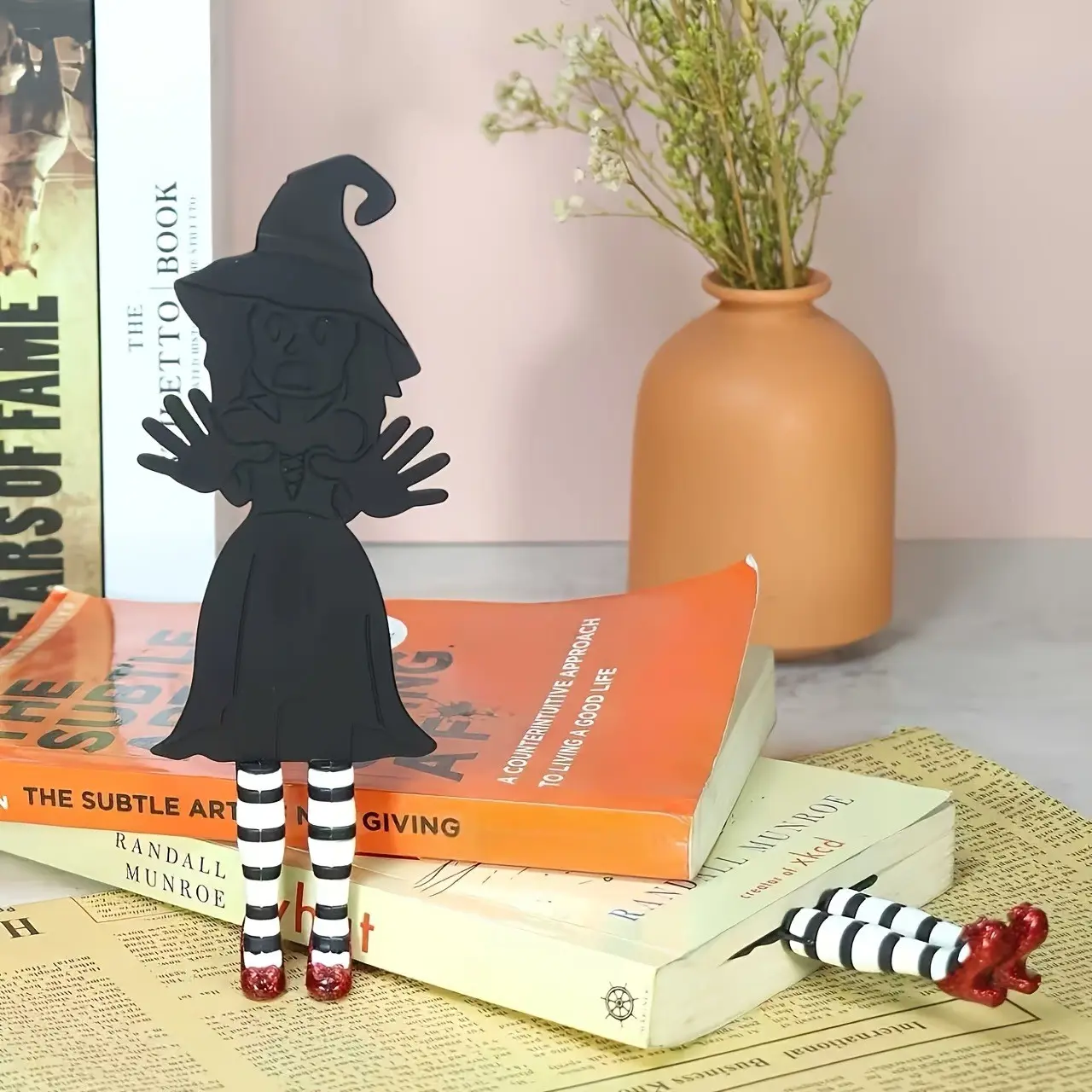 Creative Witch Bookmark, Cartoon Design Bookmarks for Students, High-Quality Stationery Gift, Perfect for Festive Occasions
