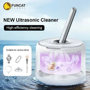 Portable Ultrasonic Cleaner FOR Toothbrush&Retainers (Suitable for Small Jewelry, Makeup Brush, Denture, etc.) 180ML, 45KHz, UV Function, 2500mAh Battery.