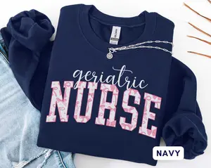 Coquette geriatric Nurse Sweatshirt, geriatric Nurse T-SHIRT, geriatric T-shirt, geriatric Nurse Shirt, Nursing Geriatric shirt Crewneck Bottom