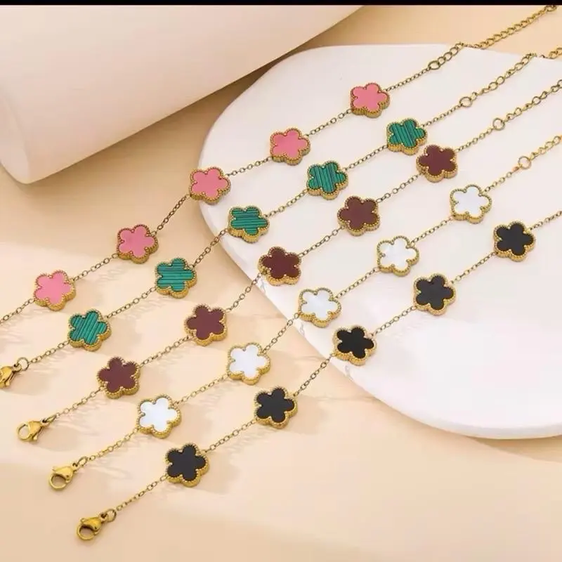 18K Gold Plated Clover Bracelet | Waterproof | Tarnish Resistant | Trendy Jewelry