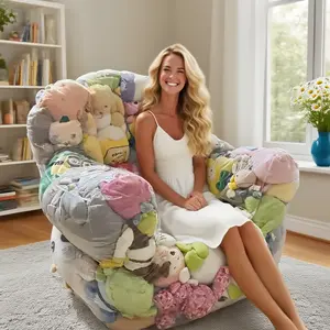 PVC Filled Animal Storage and Display Stand for Plush Toys - Cute Miniature Furniture for Room Decoration and Collectibles Storage (Dollless)