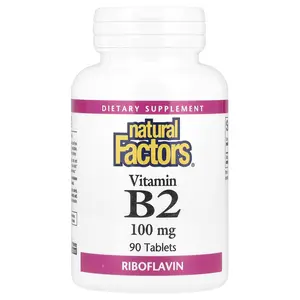 Natural Factors Vitamin B2, Riboflavin, 100 mg, 90 Tablets