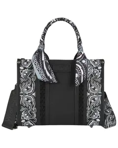 Wrangler Women's Women'S Bandana Paisley Print Crossbody Bag - Wg331-8120S Bk