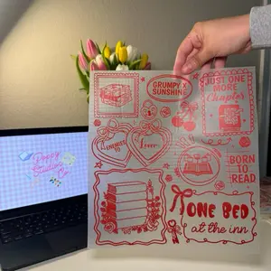 Book lovers DTF transfer ready to press