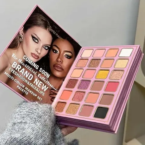 HERORANGE Fall & Halloween Must-Have Cosmetic 78-Color All-in-1 Makeup Palette - 48 Matte & Shimmer Eyeshadows, 6 Highlighters, 6 Blushes, 12 Lipsticks, Full Coverage Concealer - Portable Folding Book Style Set